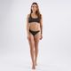 Top Feminino de Surf Fino 100 Tribord Azul, preto, 3G