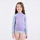 Camiseta Infantil de Surf Manga Longa UPF 50+, lilás, 4 Anos