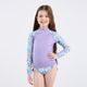 Camiseta Infantil de Surf Manga Longa UPF 50+, lilás, 4 Anos