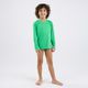 Camiseta Infantil de Surf Proteção UV50+ Tribord, verde, 4 ANOS