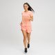 Camiseta Feminina de Corrida Run Dry+ Kalenji, laranja-pêssego-claro, 3G