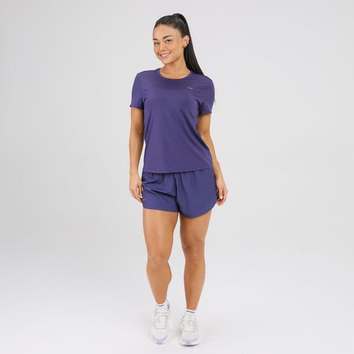 Camiseta Feminina de Corrida Run Dry+ Roxo-noite, roxo-noite, 3G