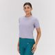 Camiseta Cropped Feminina de Treino 500 Domyos Lilás, 3G