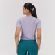 Camiseta Cropped Feminina de Treino 500 Domyos Lilás, 3G