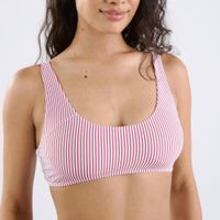Top Feminino de Surf Fino 100 Tribord Vermelho, 3G