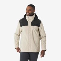 Jaqueta 3 em 1 Masculina Trilha 100 Impermeável Térmica Quechua Forclaz Forclaz Bege, 3G