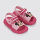 Sandália de Bebê Minnie Disney Pump Puff Grendene, rosa 19 BR