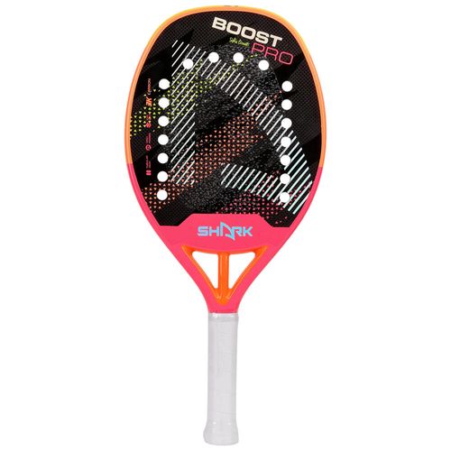 Raquete de Beach Tênis Boost Pro Shark, branca