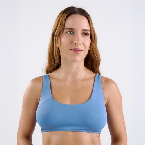 Top Feminino de Surf Fino 100 Tribord Azul, 3G