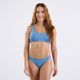 Top Feminino de Surf Fino 100 Tribord Azul, 3G