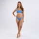 Top Feminino de Surf Fino 100 Tribord Azul, 3G