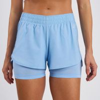 Shorts Feminino 2 em 1 de Treino 120 Domyos Azul, GG