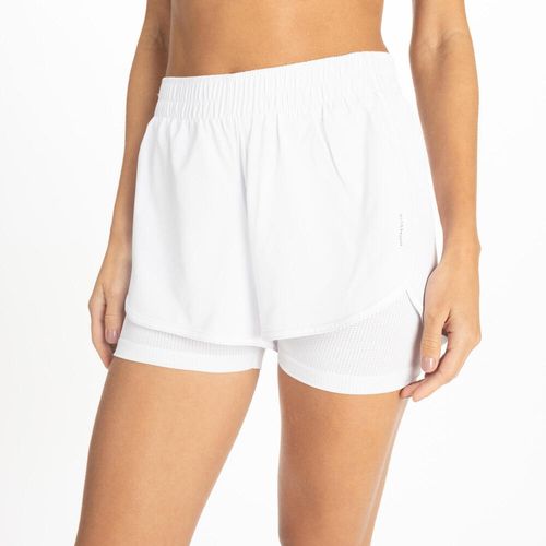 Shorts Feminino 2 em 1 de Treino 120 Domyos Branco, G