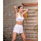Shorts Feminino 2 em 1 de Treino 120 Domyos Branco, G