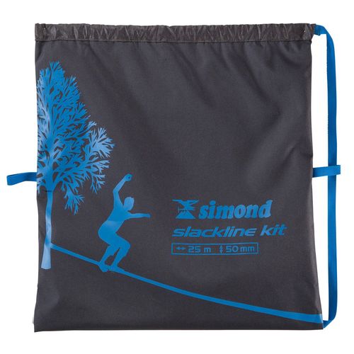 Kit Slackline com Bolsa 25M - Azul - SLACKLINE 25M ATÉ 150KG, SIMOND, AZUL