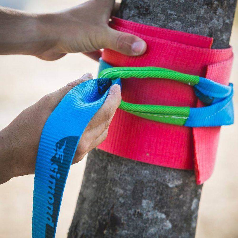 Kit Slackline com Bolsa 25M Azul Decathlon