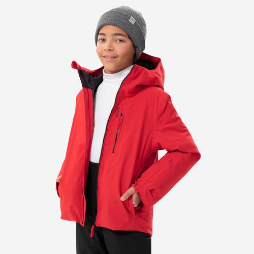 Jaqueta Infantil de Ski e Snowboard 550 Wedze Vermelho, 8 ANOS