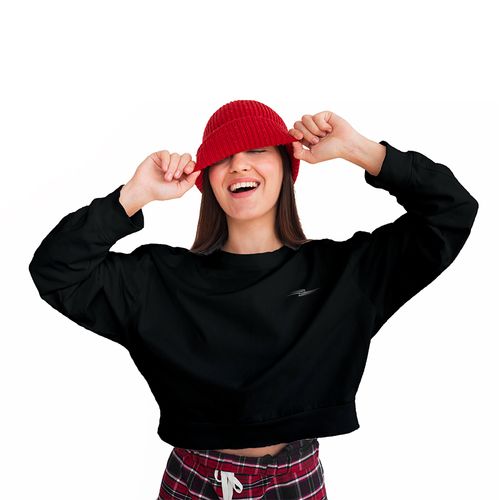 Blusão de Moletom Cropped Básico Km10 Sports Menor preço em Blusão de Moletom Cropped Básico Km10 Sports