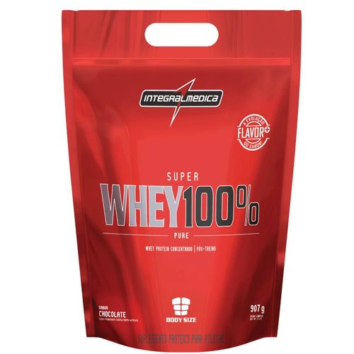 Whey Protein Chocolate Concentrado WPC Refil 900g Super Whey - Bs superwhey 100% choc 907g, chocolate