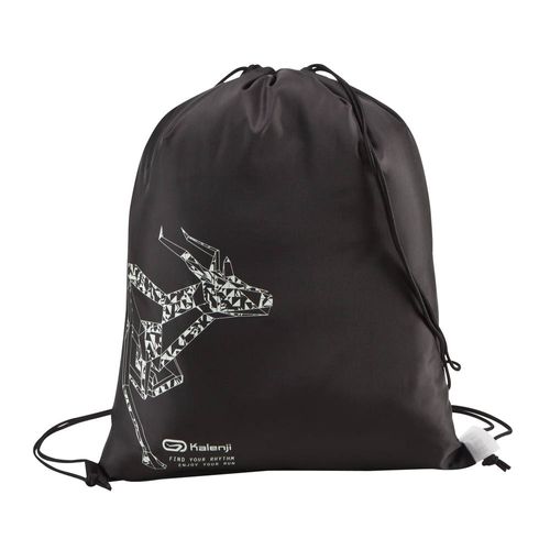 Mochila para tênis de corrida Kalenji - RUNNING BAG WITH LACE BLACK15, UNIQUE