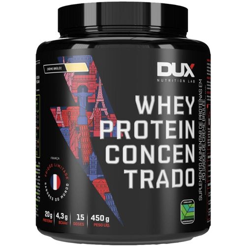 Whey Protein Concentrado 100 Proteina Creme Brulee 450g Dux
