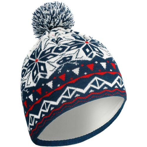 Gorro de neve para Ski Jacquard Wed´ze - BEANIE JACQUARD WHITE NAVY 17, .