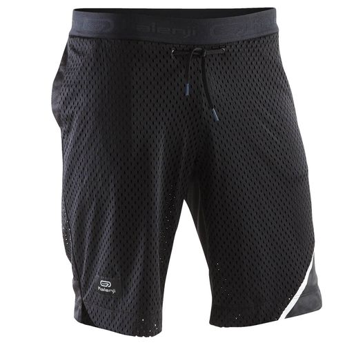 Short masculino de corrida Long Run Dry Plus Breath Kalenji - LONGSHORT RUNDRY+BREATHE M BLACK, S