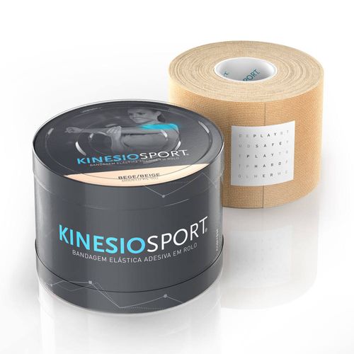 FITA ELÁSTICA KINESIOSPORT - * FITA KINÉSIO SPORTS BEGE, .