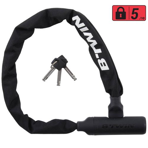 Cadeado de corrente para bicicleta 500 - BIKE LOCK 500 CHAIN BLACK, .