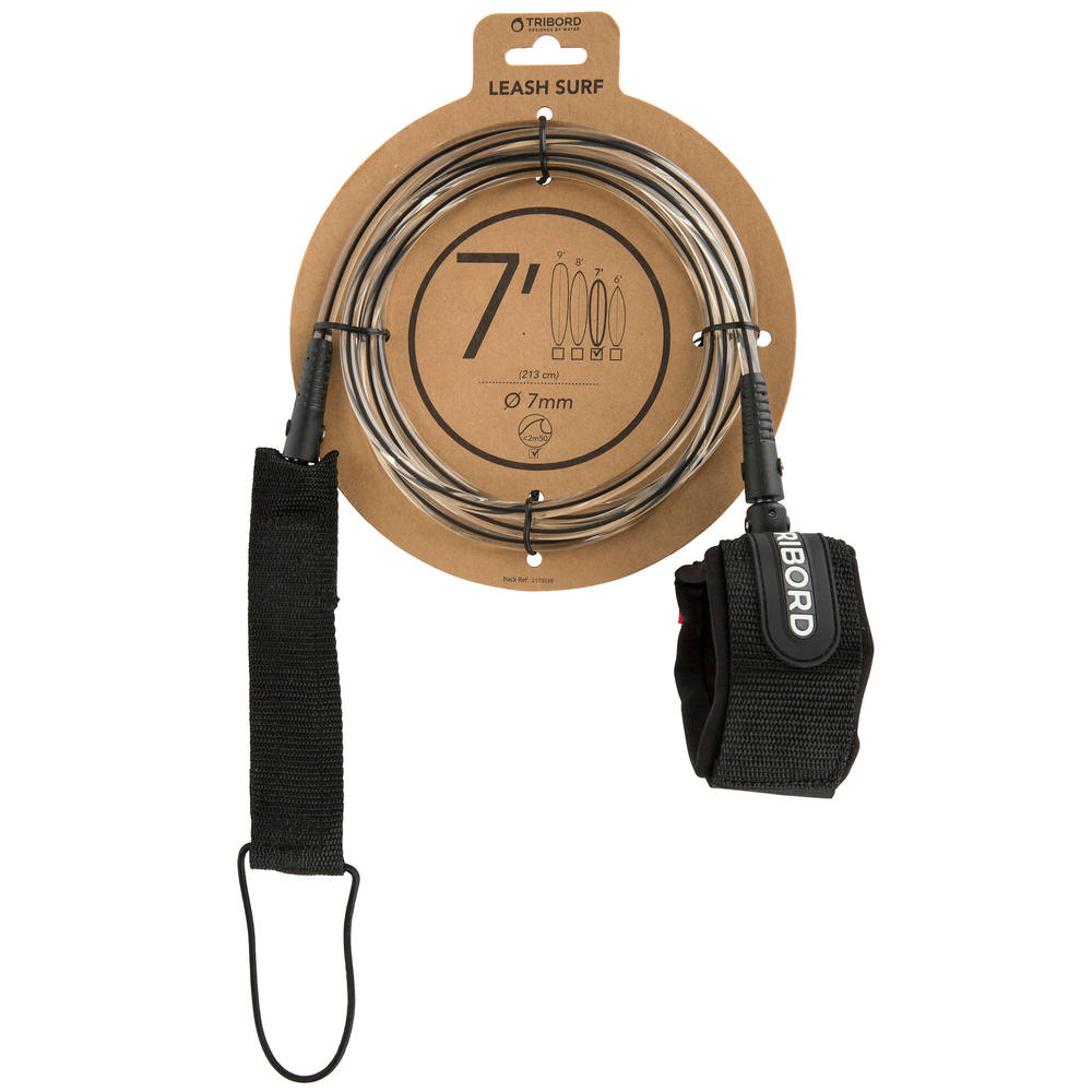 Leash para Surf 7' (210 cm) diâmetro 7 mm olaian Decathlon