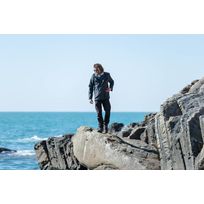 jaqueta masculina de trekking 3x1 impermeável travel100