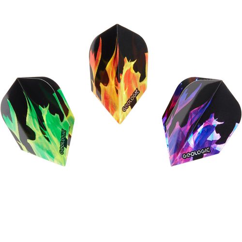 PENAS STANDARD FLAMES (3 CONJUNTOS DE 3 PENAS) - 3 FLIGHT PACK FLAMES, NO SIZE