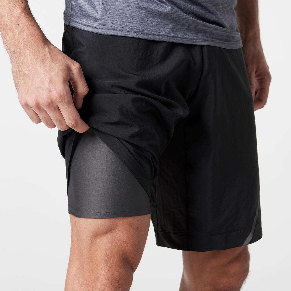 Short masculino de corrida Run Dry Plus Long Kalenji Decathlon