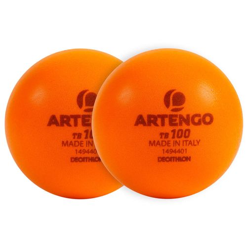 BOLA DE TÉNIS TB 100 FOAM LARANJA (CONJUNTO DE 2) - TB 100 FOAM 9CM X2 ORANGE, NO SIZE