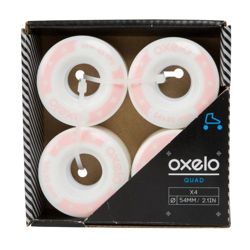 Kit 4 rodas 54mm para Patins Quad - 4 RODAS PATINS ARTÍSTICOS 54MM BRANCO OX