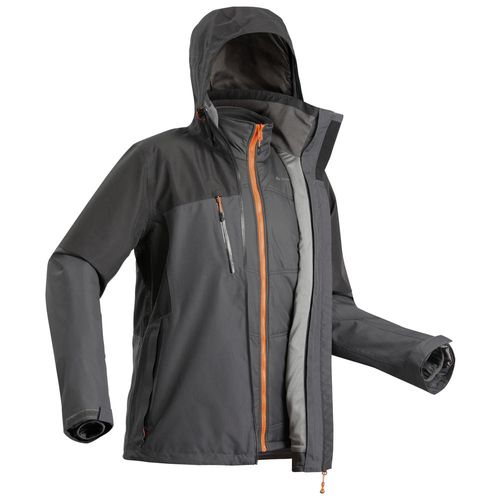 Jaqueta masculina de trekking Rainwarm500 3 em 1