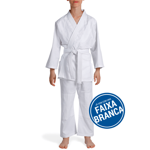 Kimono Judô Infantil Branco com Faixa Brinde - J200