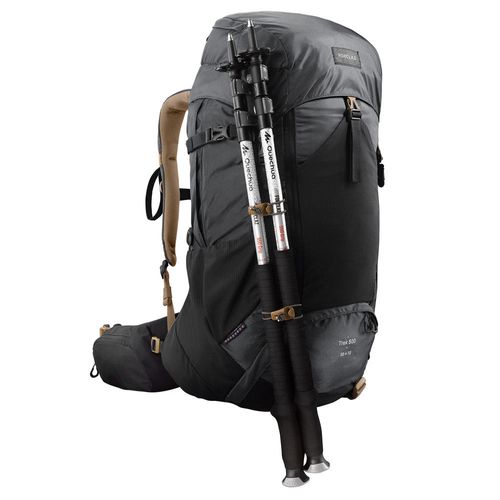 Mochila de trekking na Montanha Homem TREK500 50L+10L Preto Menor preço em Mochila de trekking na Montanha Homem TREK500 50L+10L Preto