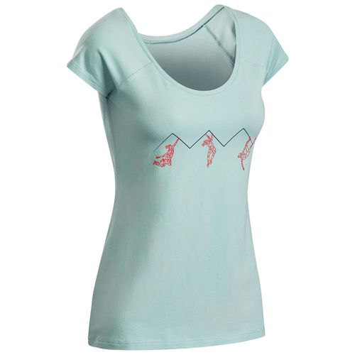 Camiseta feminina de escalada Indoor 500