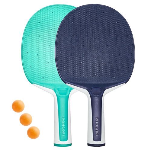 Kit DE PING PONG 2 RAQUETES RESISTENTES PPR 130 EXTERIOR E + 3 BOLAS - Set ppr 130 outdoor 2020 x 2 + 3 bolas