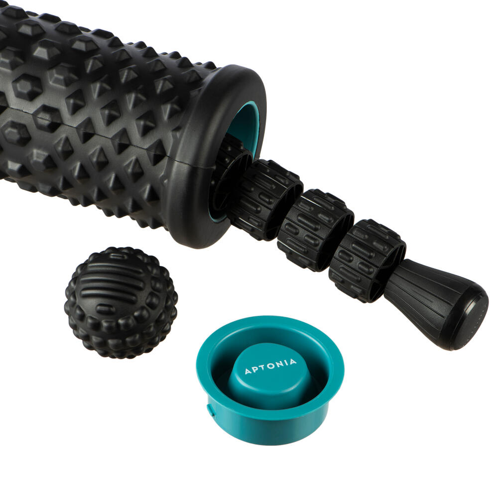 Kit de Massagem Rolo de Massagem (Foam Roller), Bola, Bastão de