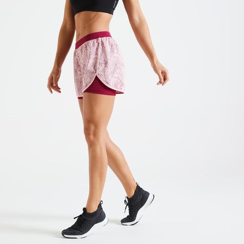 Shorts feminino Fitness Cardio estampado 900