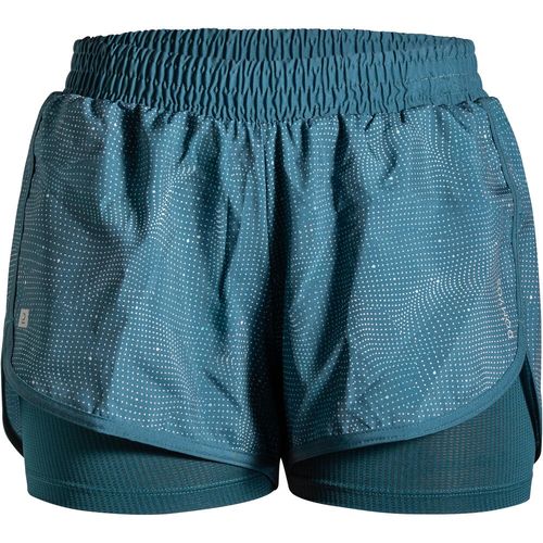 Shorts de poliéster feminino de Treino Cardio 2EM1 120 Menor preço em Shorts de poliéster feminino de Treino Cardio 2EM1 120