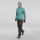 Jaqueta-feminina-de-trekking-Trek-100-verde-agua-GG