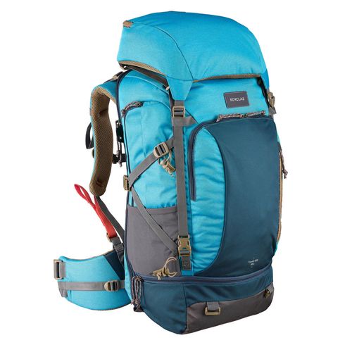 Mochila feminina para viagem Travel 500 50 Litros - BACKPACK ESCAPE 50 L LIGHT BLUE, ADULT