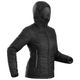 Jaqueta-Feminina-de-Trekking-Trek-100-preto-cinza-M