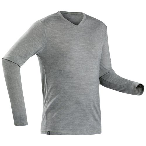 Camiseta masculina de trekking lã merino Travel100