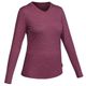 Camiseta-feminina-de-trekking-manga-longa-de-la-merino-Travel100-rosa-GG