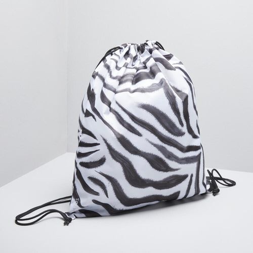 Bolsa dobrável de treino cardio para calçado Shoe bag Preto-branco ÚNICO