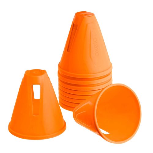 Conjunto de 10 cones para patins de slalom oxelo